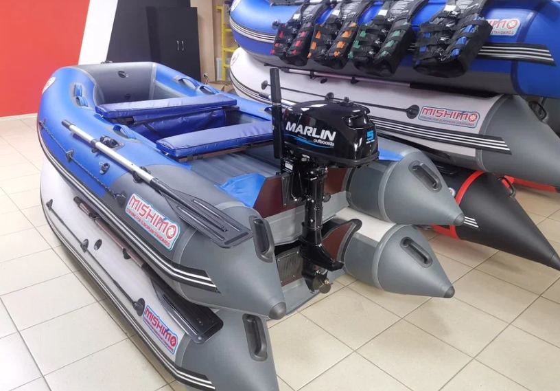 КОМПЛЕКТ ЛОДКА MISHIMO LITE 315 + МОТОР 5л.с в Архангельске