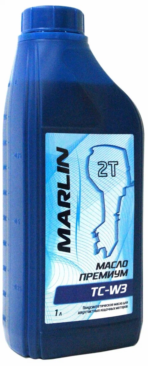 МАСЛО ПОЛУСИНТЕТИЧЕСКОЕ MARLIN ПРЕМИУМ 2Т, TC-W3, 1 ЛИТР в Архангельске