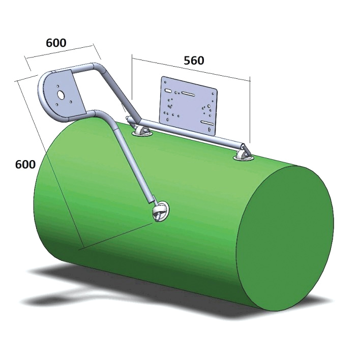 Стойка рулевая с креплением на баллон надувной лодки 25мм в Архангельске