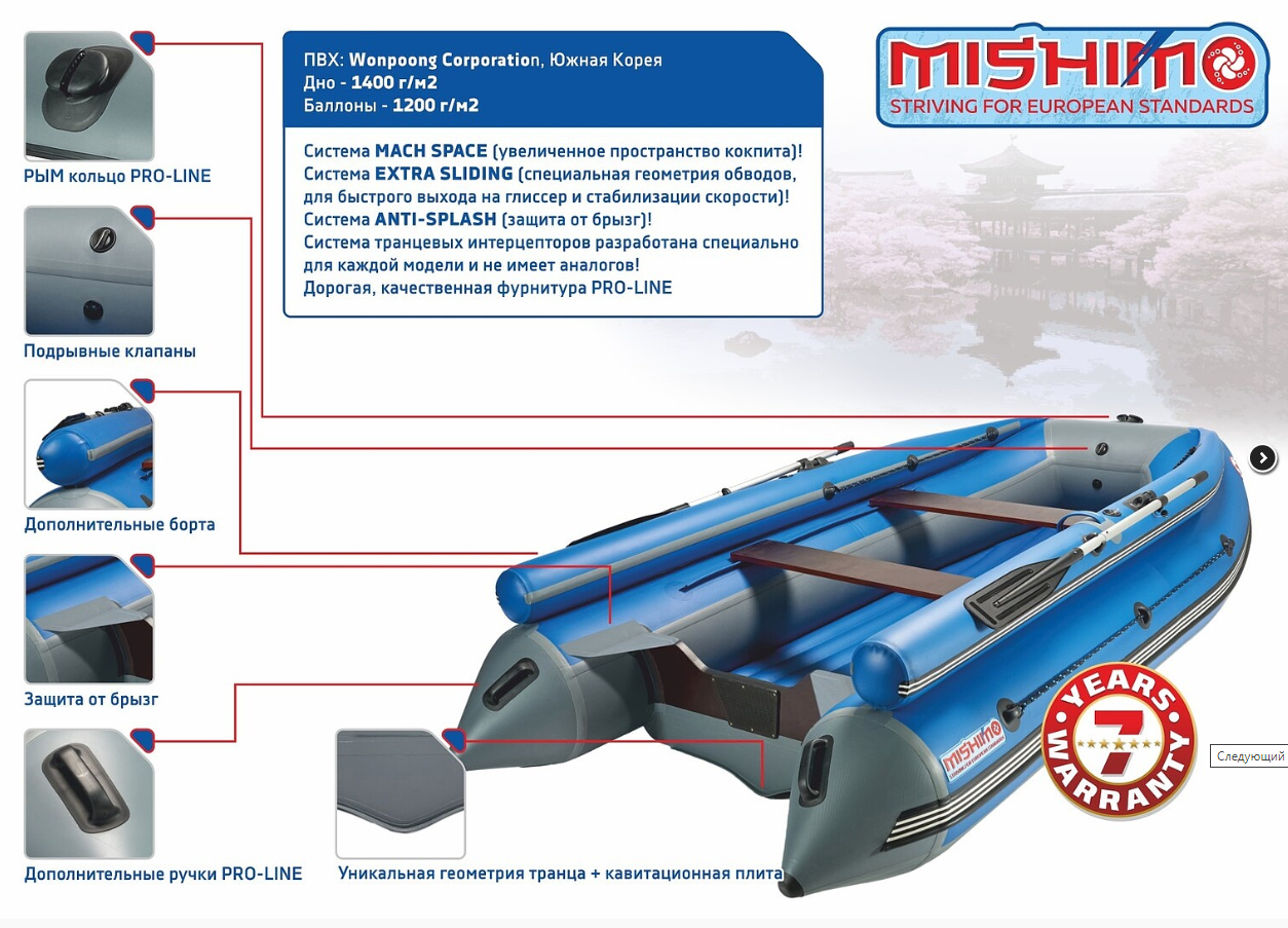 КОМПЛЕКТ ЛОДКА MISHIMO FAMILY LITE 370 + МОТОР 9,9 (15) Л.С. в Архангельске