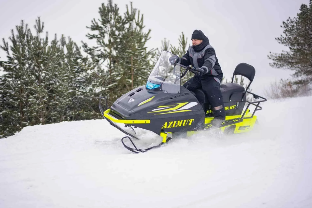 Миниснегоход Бурлак Азимут 24 л.с. , эл.запуск, реверс, тормоз гидравл, капот черный в Архангельске