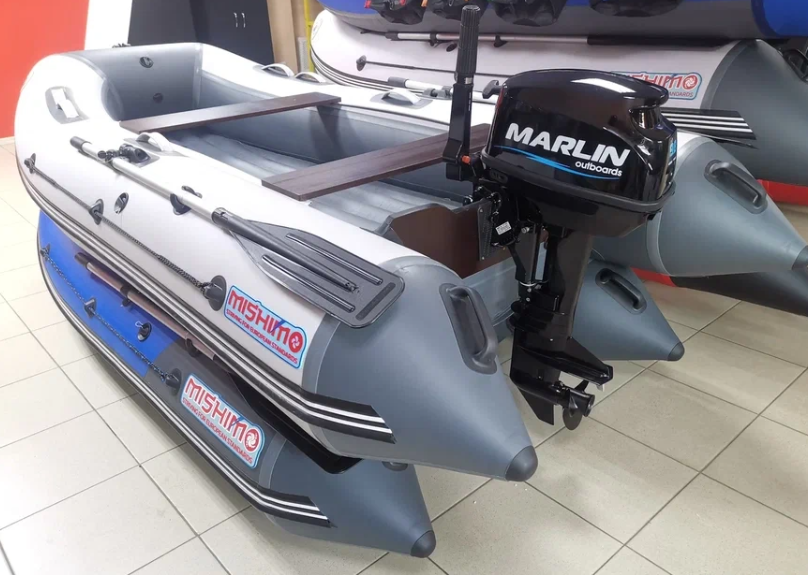 КОМПЛЕКТ ЛОДКА MISHIMO LITE 335 + МОТОР 9,8 Л.С. в Архангельске