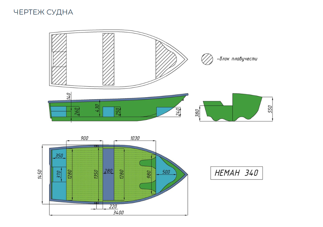 Стеклопластиковая лодка Neman-340 (тримаран) в Архангельске