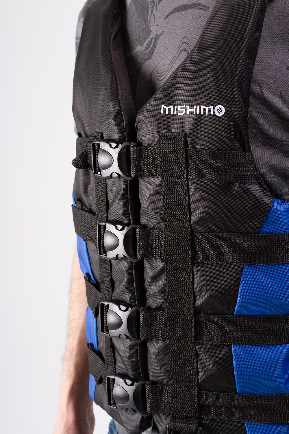 Жилет спасательный MISHIMO PRO Премиум качества Черно-синий в Архангельске