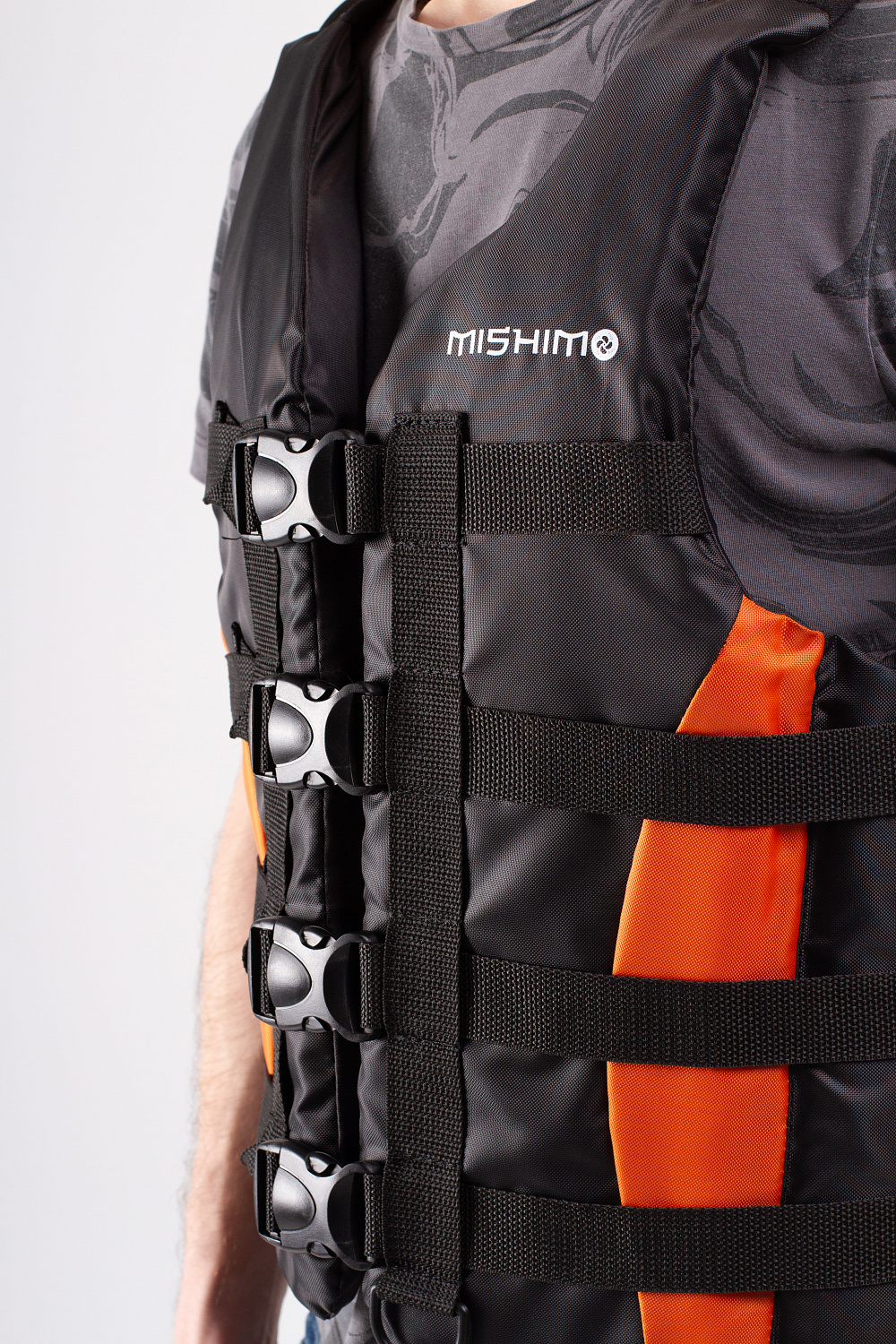 Жилет спасательный MISHIMO PRO Премиум качества Черно-оранжевый в Архангельске