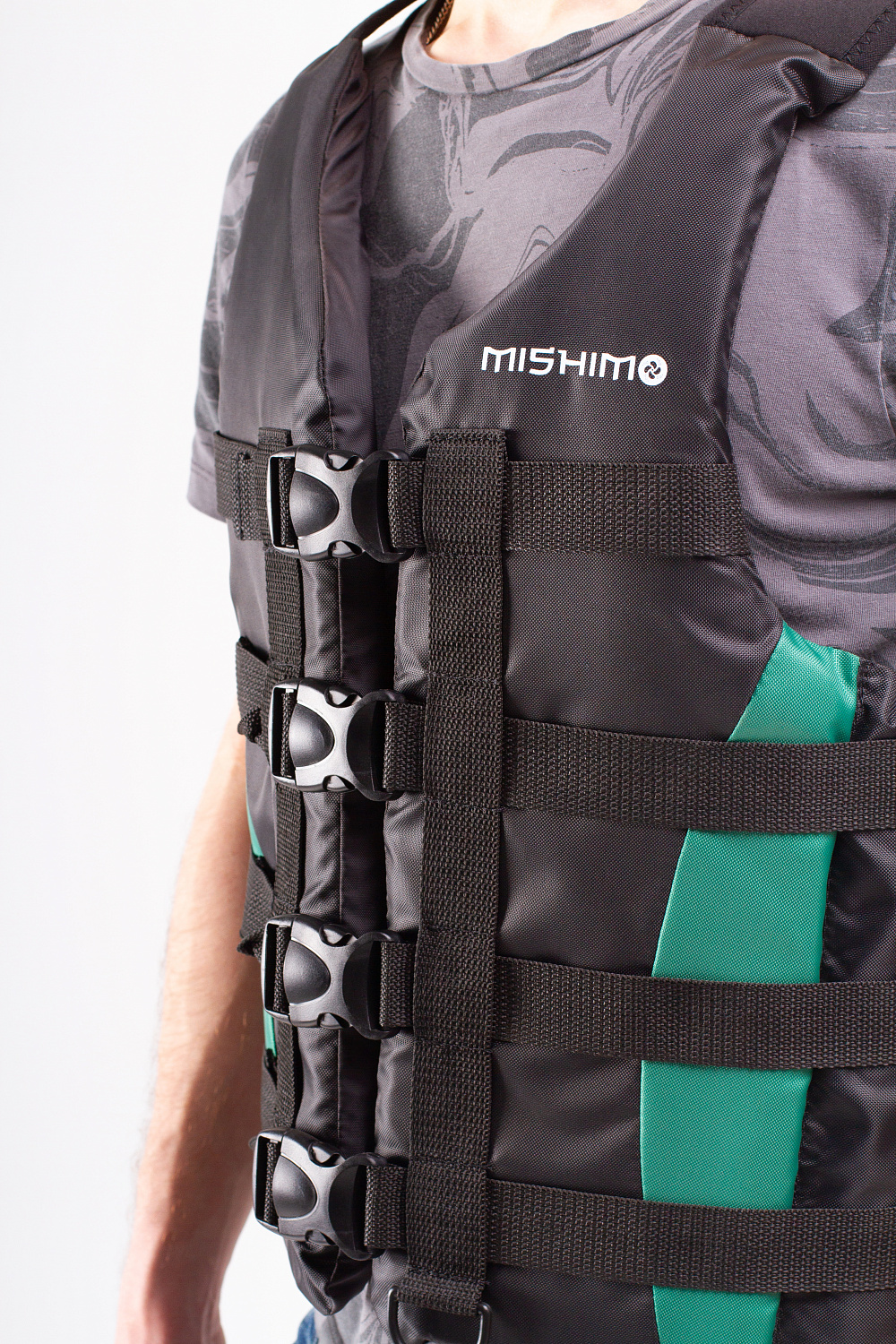 Жилет спасательный MISHIMO PRO Премиум качества Черно-зеленый в Архангельске