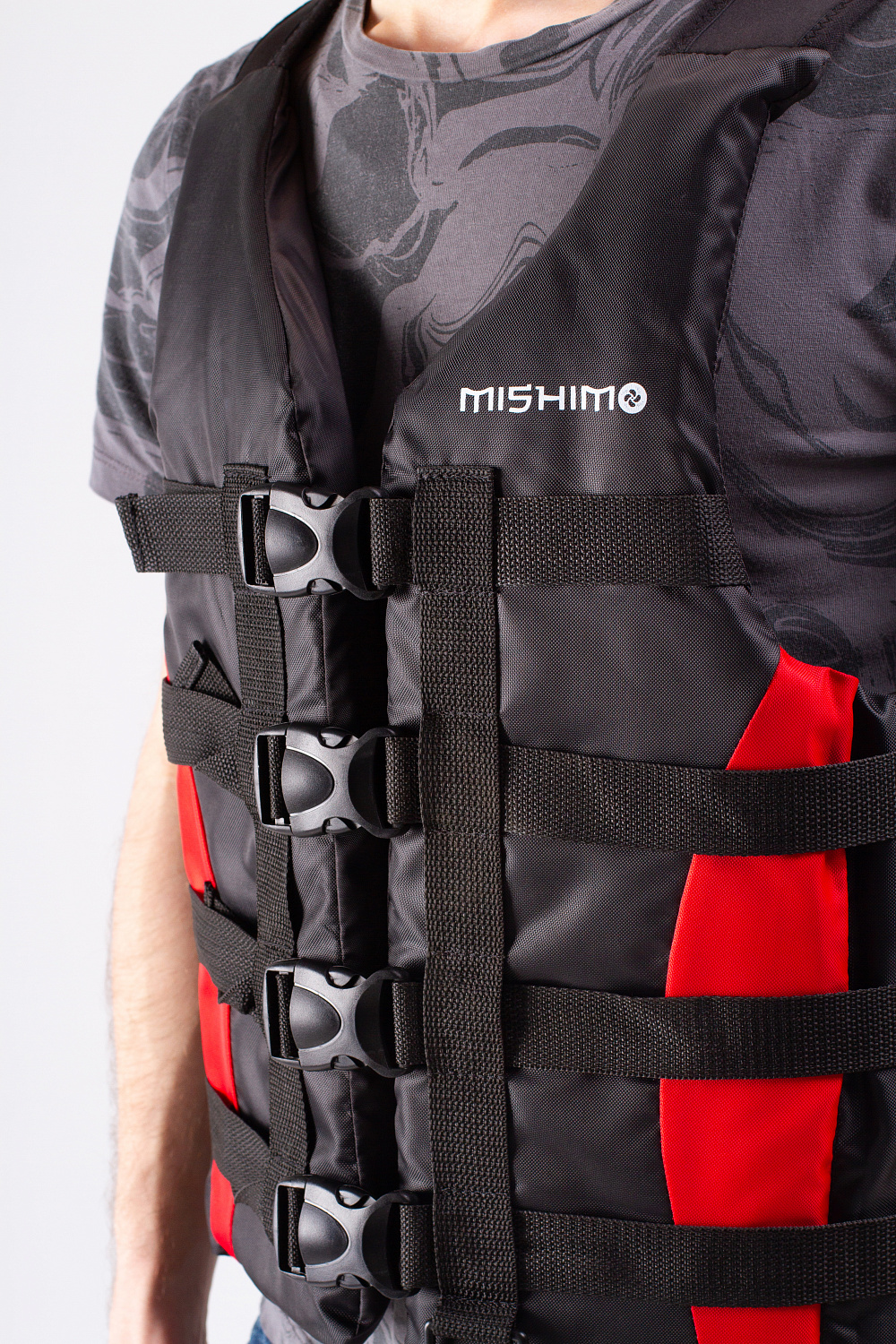 Жилет спасательный MISHIMO PRO Премиум качества Черно-красный в Архангельске